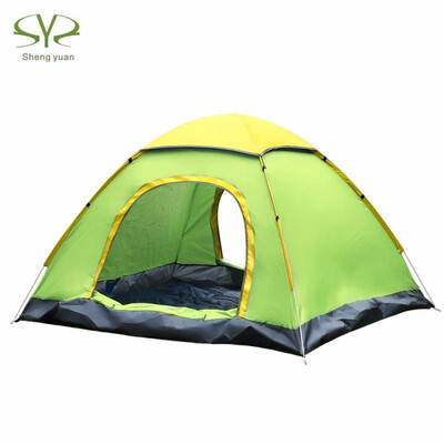 

SHENGYUAN Outdoor Water Resistant Automatic Instant Setup Two Doors 3 - 4 Person Camping Tent with Canopy