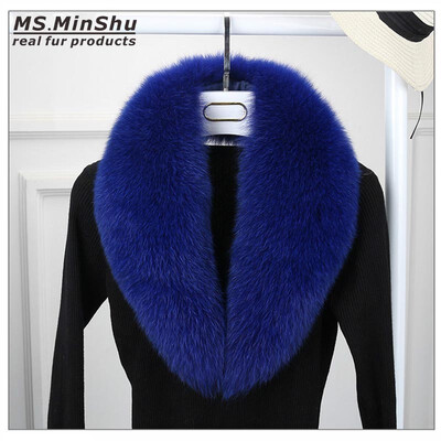 

MsMinShu Genuine Fox Fur Collar Scarf For Women Winter Fox Fur Scarf 100 Natural Fox Skin Collar Neck Warmer Custom Made