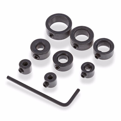 

8pcs 3 - 16mm Carbon Steel Drill Depth Stop Collars Dowels Chuck with Hex Wrench