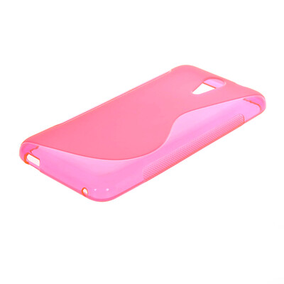 

MOONCASE S - Line Soft Flexible Silicone Gel TPU Skin Shell Back Case Cover for Htc Desire 620G Hot pink