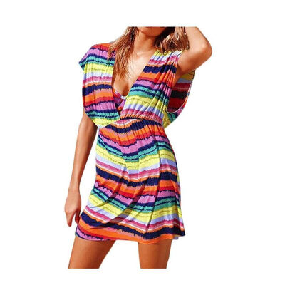 

Buenos Ninos Womens Ice Silk Batwing Sleeve Beach Dress