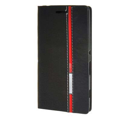 

MOONCASE ЧЕХОЛ ДЛЯ Sony Xperia C4 Minimalist style Leather Card Wallet Flip Slot Bracket Back Cover Black