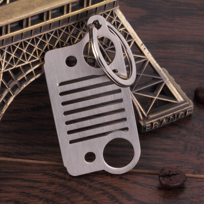 

Stainless Steel Jeep Grill Key Chain KeyChain Key Ring CJ JK TJ YJ XJ