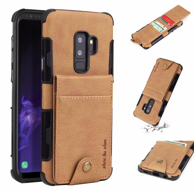 

SHS Phone Case For Samsung Galaxy S9S9 PlusA8A8 2018 Fashion Linen Clasp Card slot Multifunctional Wallet Full Cover