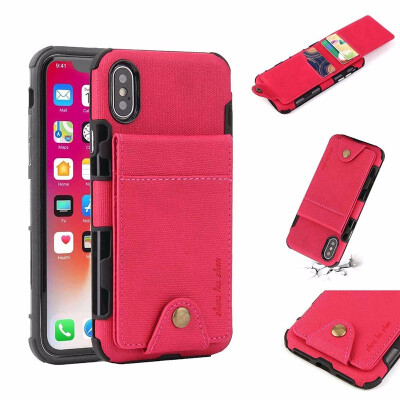 

SHS Phone Case For Iphone 66s78X Fashion Linen Clasp Card slot Multifunctional Wallet Full Cover