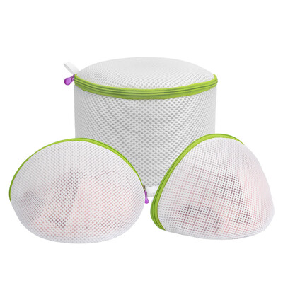 

Product Mai wash bag three-piece bra underwear designer wash bag machine wash net bag laundry bag thickened round bucket hemisphere set 3 piece set