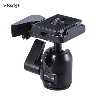 

Veledge Pro Aluminum Alloy Photography Panoramic Ball Head Ballhead W Quick Release Plate Base 14" Screw Max Load Capacity 10kg