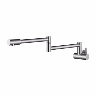 

304 stainless steel kitchen faucet into the wall single cold folding faucet