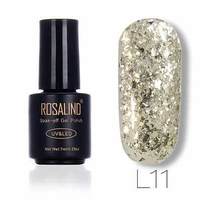

ROSALIND Gel 1S 7ml Meteor Fragment Gel Glitter Nail Polish UV Led Manicure Nail Polish Nail Art Gel Lacquer Soak Off 12 Colors