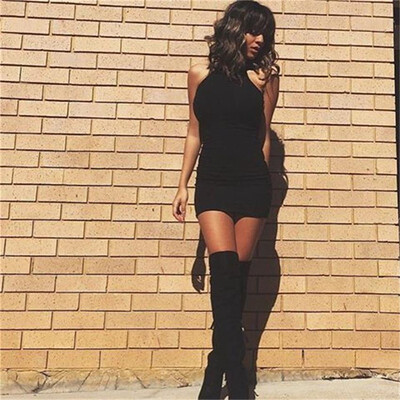 

Women Bandage Bodycon halterneck Evening Sexy Party Cocktail Mini Short Dress