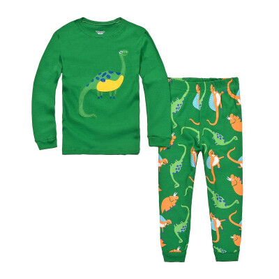 

DAWILS Boys Dinosaur Pajamas Sets Green Long Sleeve Toddler PJS Sleepwear 2-7T