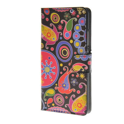 

MOONCASE Flower style Leather Side Flip Wallet Card Slot Stand Pouch ЧЕХОЛ ДЛЯ Huawei Ascend P8