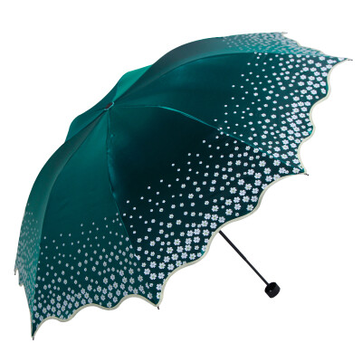 

Paradise umbrella sunny umbrella folding LHCS5 dark green vinyl shade sunscreen color change flash craft lady umbrella