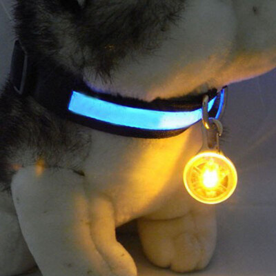 

MyMei Hot Fascinating Pet Dog Cat Puppy LED Flashing Collar Safety Night Light Pendant YELLOW