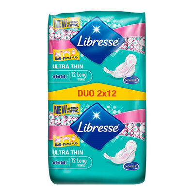 

light curve (Libresse) daily sanitary napkins 284mm 24 pieces of dry instantaneous suction leak-proof plastic shape of the amount of long-term use [European original import]