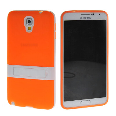 

MOONCASE Soft Flexible Silicone Gel TPU Skin with Kickstand Shell Back Case Cover for Samsung Galaxy Note 3 Neo N7505 Orange