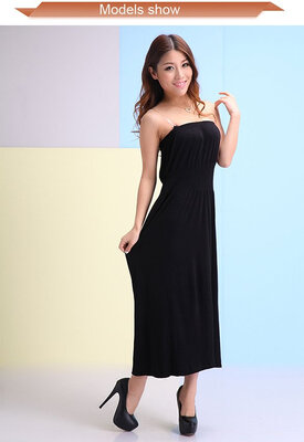 

Womens Strapless Maxi Long length Soft Dress