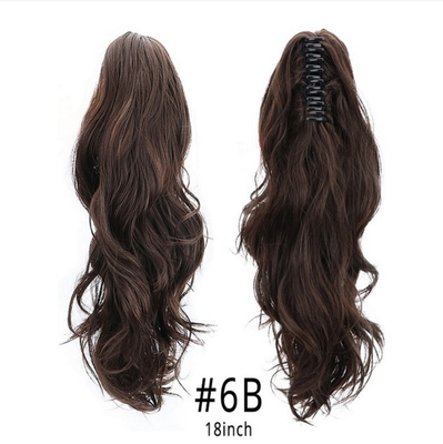 

Synthetic Claw Clip On Ponytail Extensions Hairpiece Long Natural Wave Clip In Hair Extensions Heat Resistant Ponytail Wigs 150g