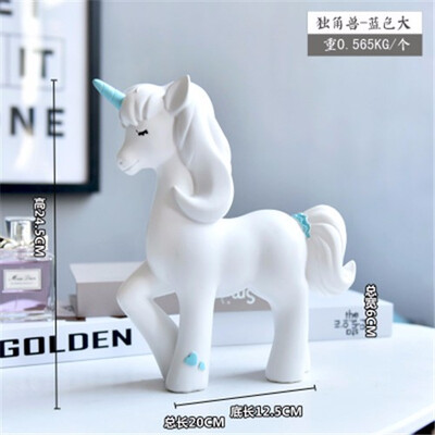 

Creative Nordic INS Cartoon Unicorn Home decor handicrafts figurine Living Room Decoration ornaments Shooting Display Props