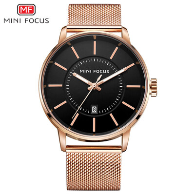 

MINI FOCUS Business Stainless Steel Strap Men Watch MF0034G