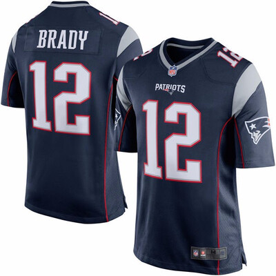 

Mens New England Patriots Tom Brady Nike Navy BlueSilver Game Jersey