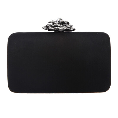 

Fawziya Crystal Rose Cocktail Purses For Women Burgundy Velvet Clutch