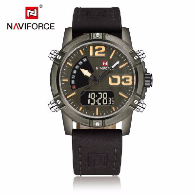 

NAVIFORCE Water-Proof Man Casual Wristwatch New Dual Display Quartz Digital Men Sports Watch