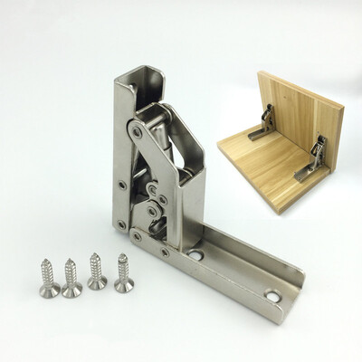 

1 Pair 2pcs of stainless steel 90 degree folding hinge bracket hidden table holder hinge furniture accessories
