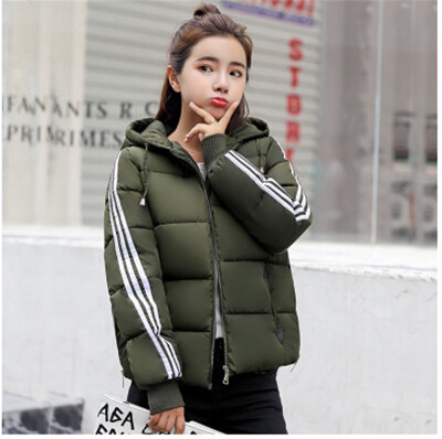 

2018 Winter New Arrival Fashion Womens Short Down Cotton Padded Coat Hooded Jacket