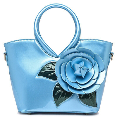 

Sweet lady bag summer waterproof ladies handbag pearlescent lacquer flower shoulder bag