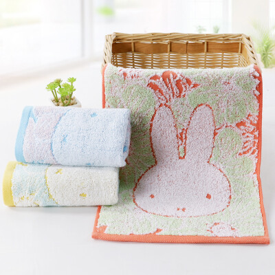 

Gold towel home textile Miffy cotton absorbent cartoon children towel small towel three loaded red blue green 55g strip 50 25cm
