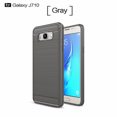 

For Samsung Galaxy J710 Carbon Fiber Phone Cases Soft TPU Anti-Knock Cover For Samsung Galaxy J7 2016 J710 Case