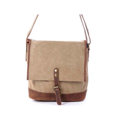 

Brand new canvas bag men canvas messenger bag high-grade leather crossbody bag high quality women shoulder messenger bag