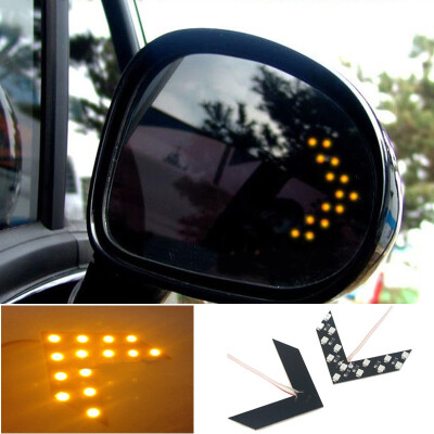 

MyMei 2Pcs/set 14 SMD LED Arrow Panel For Car Rear Mirror Indicator Turn Signal Light