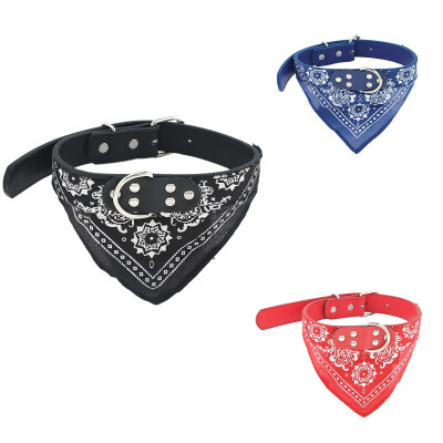 

MyMei Dog' Bandana /L Triangular Dog Scarves Leash Buckle For Pet Puppy Collar