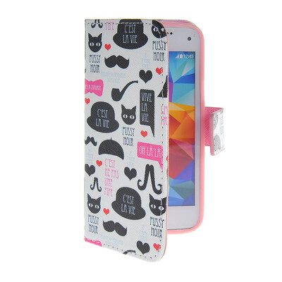 

MOONCASE Pattern Style Leather Side Flip Wallet Card Slot Pouch Stand Shell Back ЧЕХОЛ ДЛЯ Samsung Galaxy S5 Mini