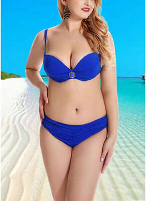 

2018 Backless Spaghetti Strap Solid Color Low Waist Bikini Set
