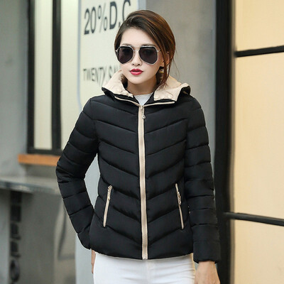 

2018 Winter coat cotton womens short down cotton pad large size slim coat small cotton jacket