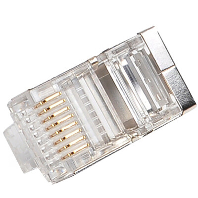 

Sanba SANBAO six high-quality network shielded crystal head 30 bag JACK gold-plated shrapnel high-quality shielding materials contact transmission performance