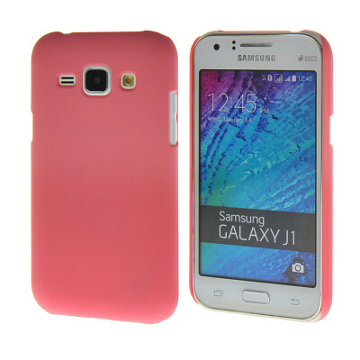 

MOONCASE Hard Rubberized Rubber Shell Back Protective Case Cover for Samsung Galaxy J1 Pink