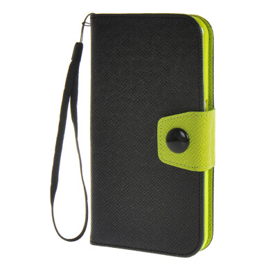 

MOONCASE Case for Samsung Galaxy S6 Case Flip Wallet Card Slot with Kickstand Leather Back Cover Black Green