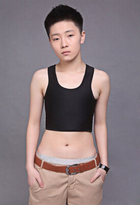 

Sexy Breathable Buckle Short Chest Breast Binder Trans Lesbian White, Black
