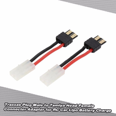 

Connector Adapter 2Pcs Traxxas Plug Male to Tamiya Head Female Connector Adapter for RC Car Lipo Battery Charge RC Car M8S7V5U5