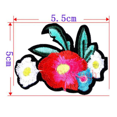 

1 Piece Patches Red Flower Embroidered Patch 3D Applique DIY Sewing Repair Accessories Fabric Stickers Wedding Clothing Patches