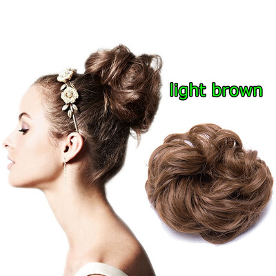 

Curly Wave Thickening Hair Bun Heat Resistant Short Ponytail Holder Hair Extension Cabello Extensión Peluca Cheveux Extension