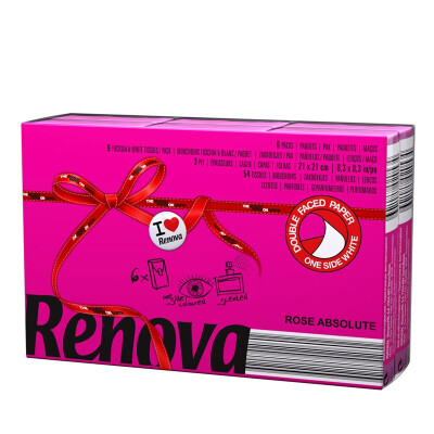 

Renova Love (Renova) fragrance handkerchief paper Shuangpin Rose powder / white 3 layer 9 pumping * 6 packs Portuguese imports