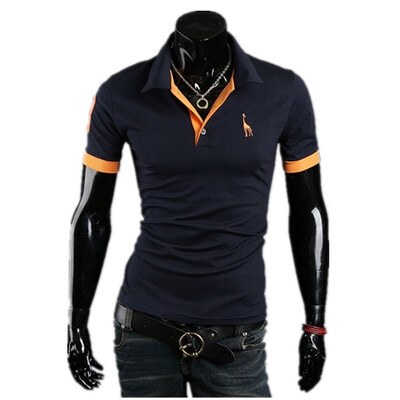 

Zogaa New Mens POLO Shirt Deer Embroidery Short Sleeve Slim