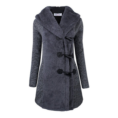 

CT&HF Women Winter Thickening Horn Hooded Coat