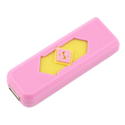 

Горячая Нет Газ USB Электронная аккумуляторная батарея Непламено прикуривателя Розовый