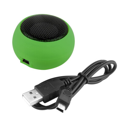 

Protable Mini 3.5mm Jack Hamburg Type Telescopic Plug-in Audio Speakers Green